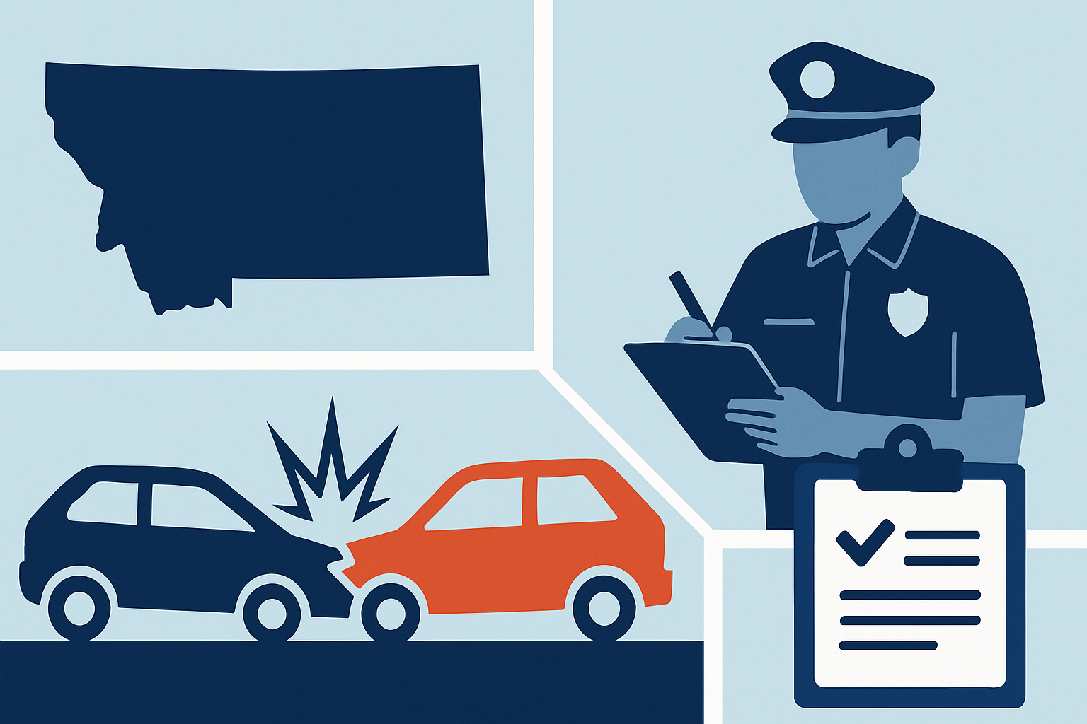 Montana Car Accident Reporting Requirements: A Complete Compliance Guide for Business Owners 1 Professional business person reviewing accident documentation and forms in a Montana office setting